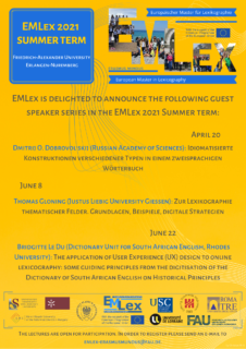 Towards entry "Public lectuers at the EMLex 2021 Summer term"